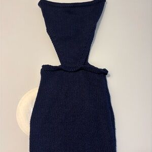 Navy Knit Sleeveless Top